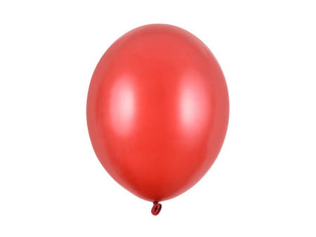 BALONY 30cm, STRONG METALIK CZERWONY 50 szt.