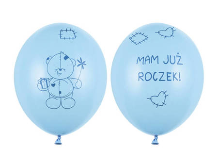 BALONY 30cm, SWEET BIRTHDAY, BŁĘKIT 50 szt.