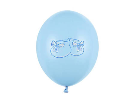 BALONY BŁĘKITNE 30 CM BUCIKI 6 SZT