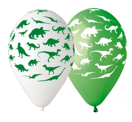 BALONY DINOZAURY 30 CM 5 SZT