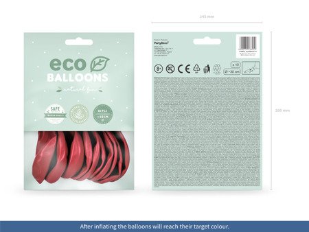 BALONY ECO 26 CM METALIZOWANE CZERWONE