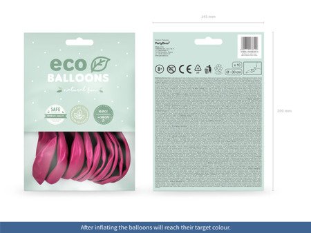 BALONY ECO 26 CM METALIZOWANE, FUKSJA