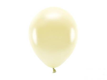 BALONY ECO 26 CM METALIZOWANE, SŁOMKOWY