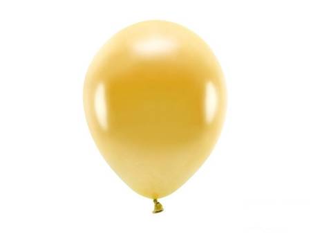 BALONY ECO 26 CM METALIZOWANE ZŁOTE 100 SZT