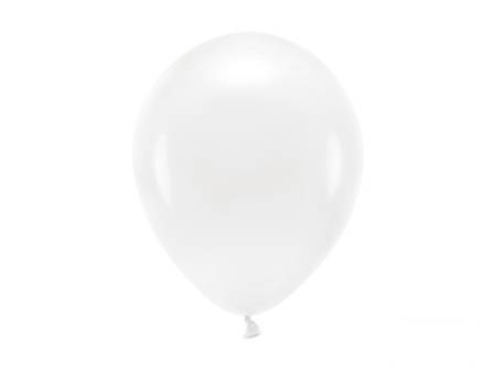 BALONY ECO 26 CM PASTELOWE BIAŁE 100 SZT