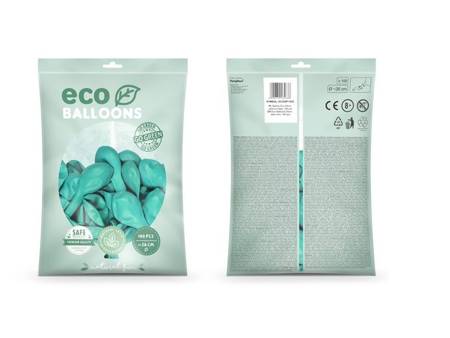 BALONY ECO 26 CM PASTELOWE CIEMNA MIĘTA 100 SZT