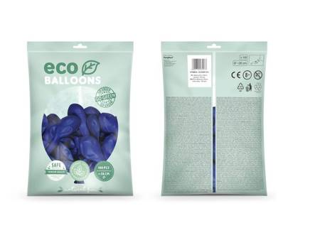 BALONY ECO 26 CM PASTELOWE GRANATOWE 100 SZT