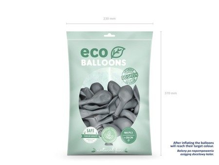 BALONY ECO 26 CM PASTELOWE SZARE