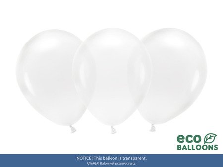 BALONY ECO 26 CM TRANSPARENTNE 100 SZT