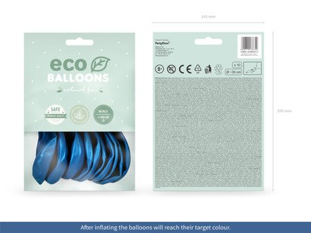 BALONY ECO 26 cm METAL. GRANAT 10 szt