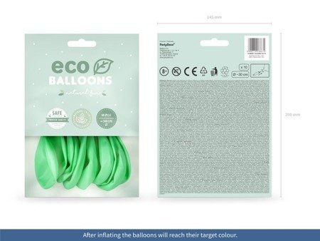 BALONY ECO 26CM METALIZOWANE MIĘTA (10 szt.)