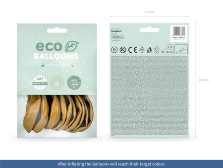 BALONY ECO 26cm METALIZOWANE ZŁOTY 10szt