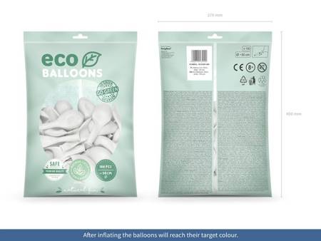 BALONY ECO 30 CM BIAŁY 100 SZT.