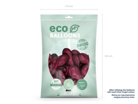 BALONY ECO 30 CM BORDOWE 100 SZT