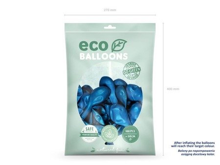 BALONY ECO 30 CM GRANAT METALIZOWANE 100 SZT.