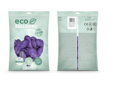 BALONY ECO 30 CM LAWENDOWE 100 SZT