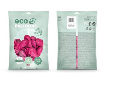 BALONY ECO 30 CM PASTELOWE FUKSJA 100 SZT