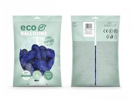 BALONY ECO 30 CM PASTELOWE GRANATOWY 100 SZT