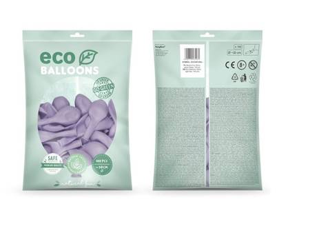 BALONY ECO 30 CM PASTELOWE JASNY LILIOWY 100 SZT