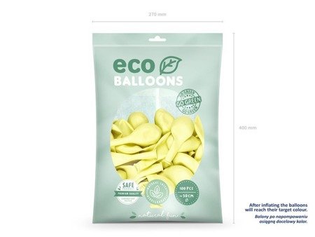 BALONY ECO 30 CM PASTELOWE KREMOWE 100 SZT