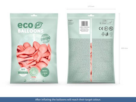 BALONY ECO 30 CM PASTELOWE RUMIANO RÓŻOWE