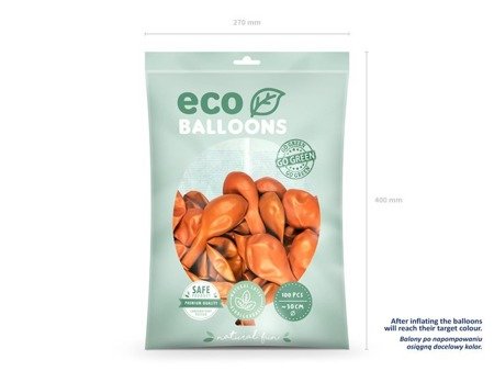 BALONY ECO 30 CM POMARAŃCZOWY 100 SZT.