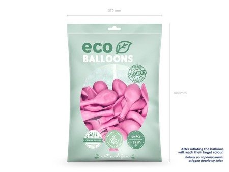 BALONY ECO 30 CM RÓŻOWY 100 SZT.