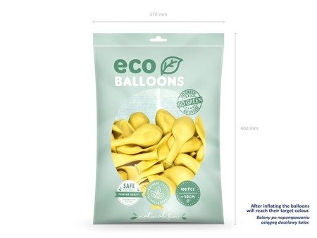 BALONY ECO 30 CM SŁOMKOWY 100 SZT.