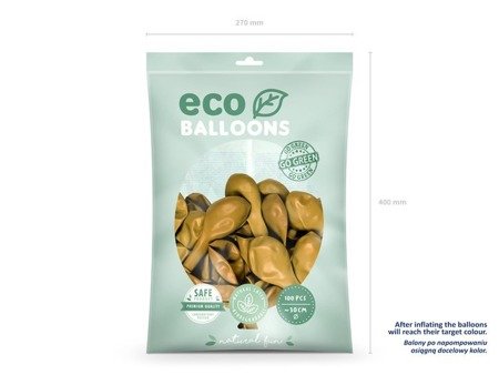 BALONY ECO 30 CM ZŁOTY 100 SZT.