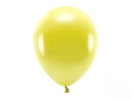 BALONY ECO 30 cm METAL ŻÓŁTY 10 szt