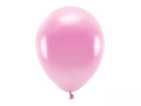 BALONY ECO 30 cm METALIZOWANE RÓŻ 10 szt