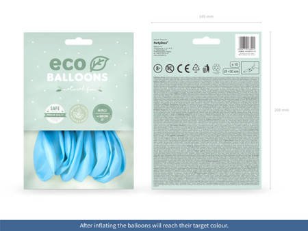 BALONY ECO 30 cm PASTEL BŁĘKIT 10 szt