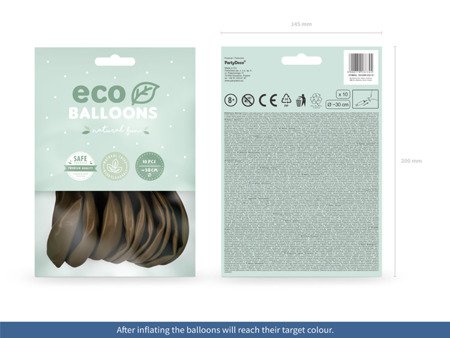 BALONY ECO 30 cm PASTEL BRĄZ 10 szt