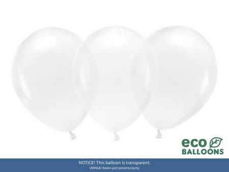 BALONY ECO 30 cm TRANSPARENTNY 10 szt