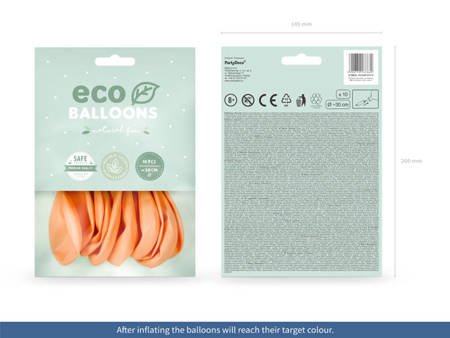 BALONY ECO 30CM PASTELOWE BRZOSKWINIA 10SZT.