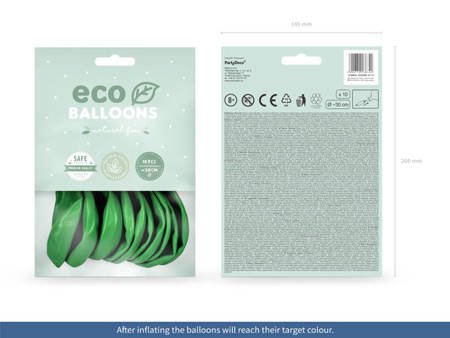 BALONY ECO 30cm METAL ZIELONA TRAWA 10szt