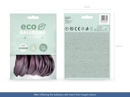 BALONY ECO 30cm METALIZOWANE BORDO 10szt