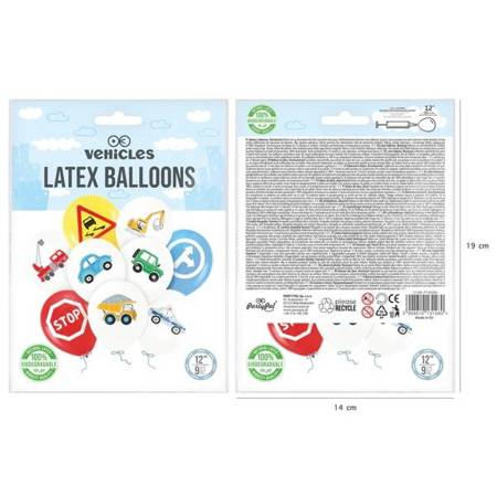 BALONY ECO AUTA 30 CM 9 SZT.