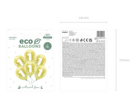 BALONY ECO CYFRA 1 JASNOZŁOTE