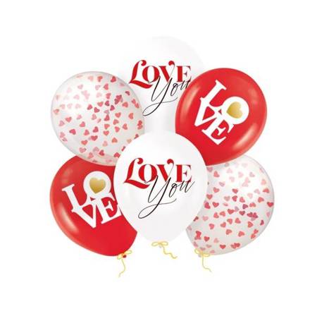 BALONY ECO LOVE 30 CM 6 SZT.