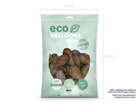 BALONY ECO PASTELOWE 30 CM CZEKOLADOWY BRĄZ