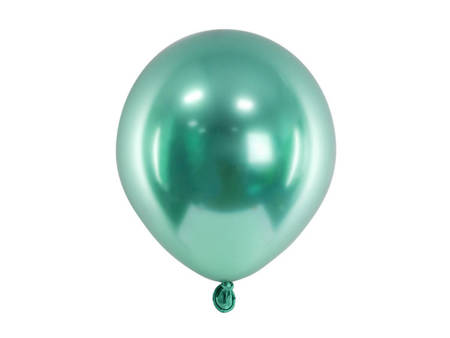 BALONY GLOSSY 12 CM BUTELKOWA ZIELEŃ 50 SZT