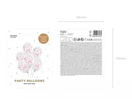 BALONY IT'S A GIRL 6szt 30cm