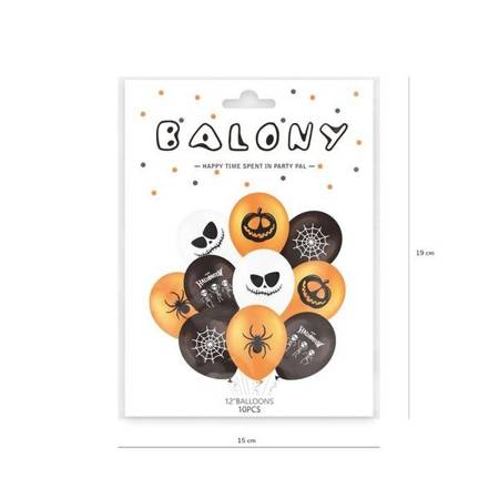 BALONY LATEKSOWE 12" MIX HALLOWEEN 10 SZT.