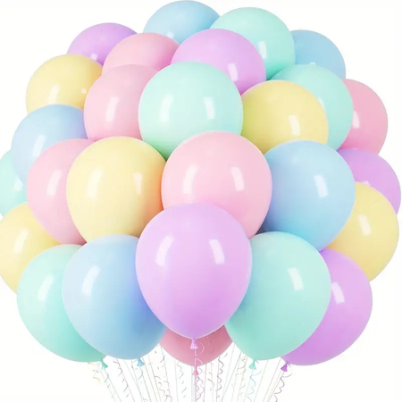 BALONY LATEKSOWE 23 CM PASTELOWE MIX 50 SZT