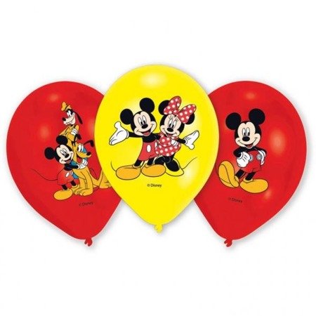 BALONY LATEKSOWE 27,5cm, MICKEY 6szt