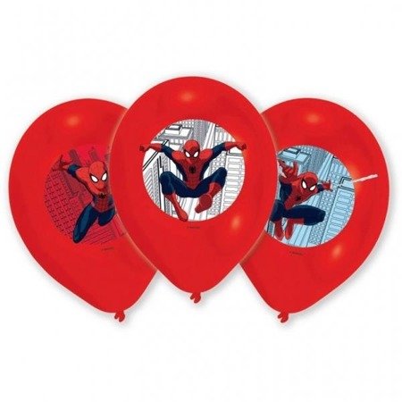 BALONY LATEKSOWE 27,5cm, SPIDERMAN 6szt.