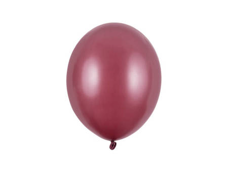 BALONY LATEKSOWE 30 CM METALICZNE BORDOWE 10 SZT