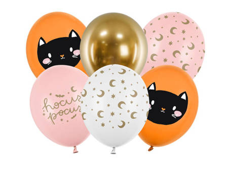 BALONY LATEKSOWE 30 CM MIX HALLOWEEN 6 SZT.