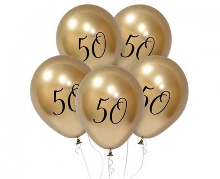 BALONY LATEKSOWE 50 URODZINY 30 CM 5 SZT.